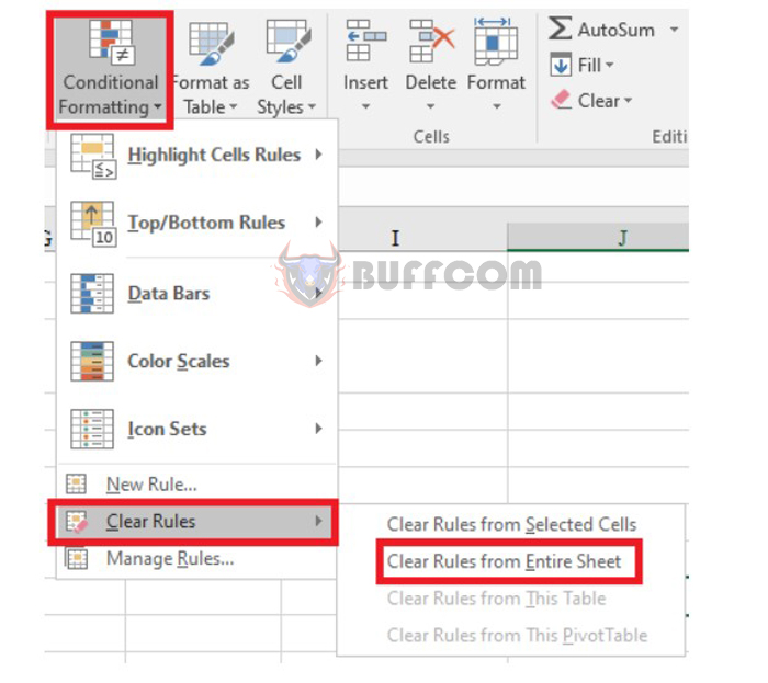 How to color alternate columns in Excel