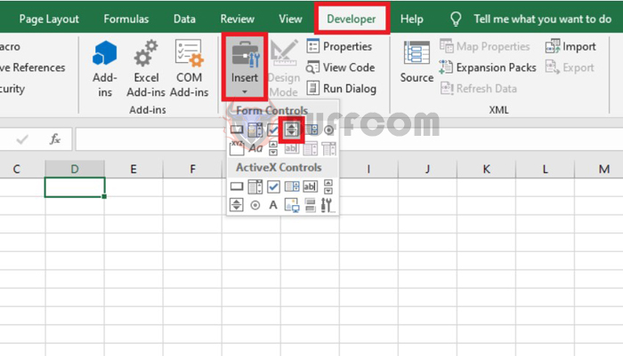 How to create Up/Down button for Excel spreadsheet