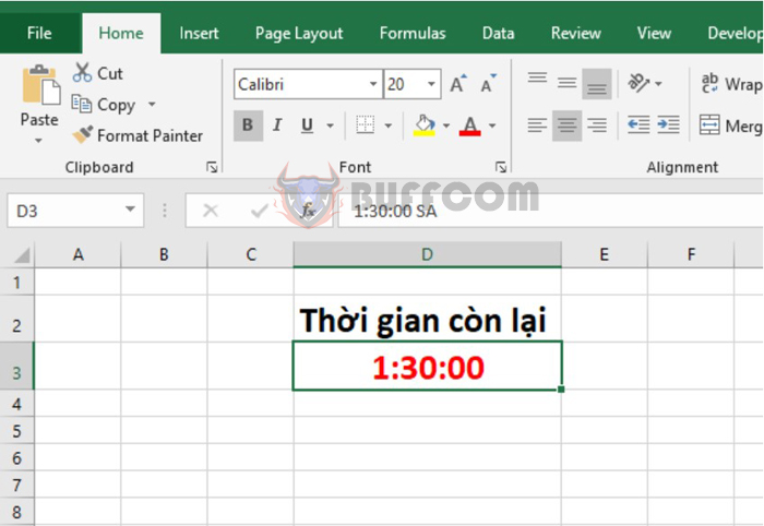 How to create a countdown timer in Excel