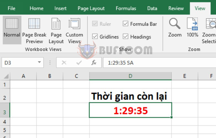 How to create a countdown timer in Excel