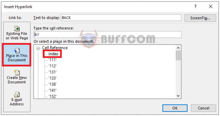 How to create a table of contents for sheets in Excel