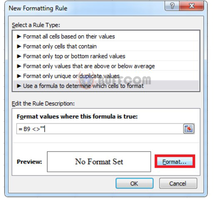 How to create automatic borders for value-containing cells in Excel