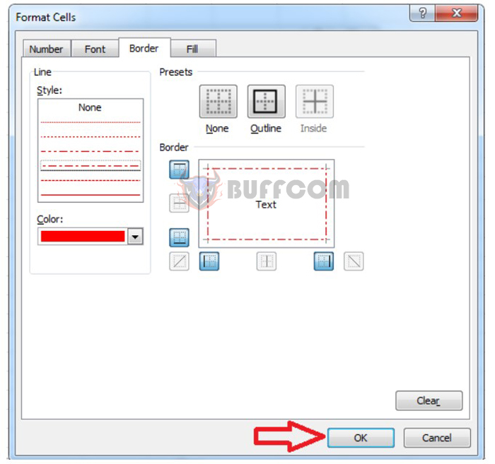 How to create automatic borders for value-containing cells in Excel