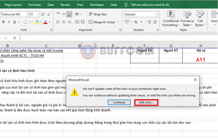 How to disable Update Link notification while preserving Excel file data