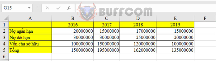 How to draw a stacked column chart in Excel