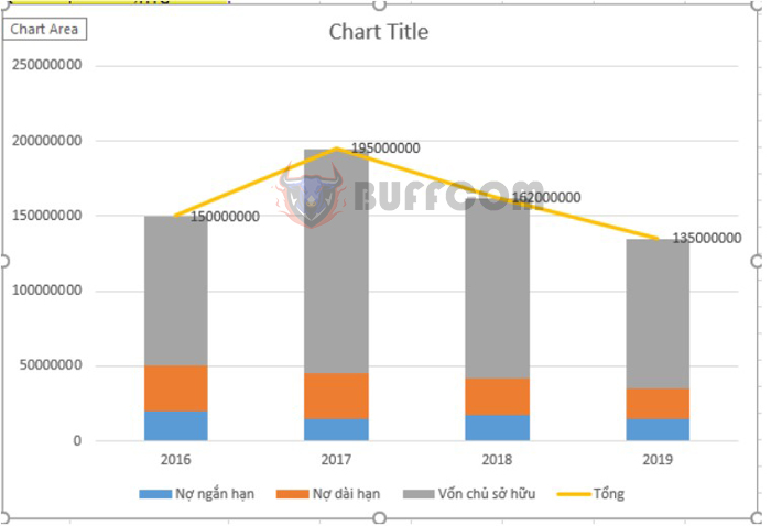 How to draw a stacked column chart in Excel