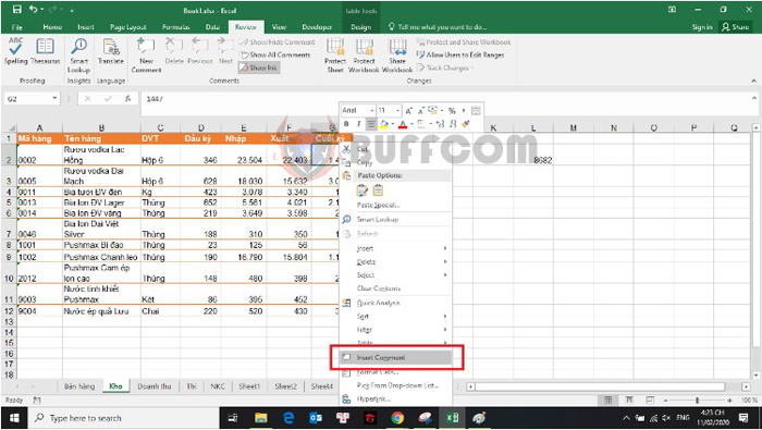 How to edit hide or show comments in Excel spreadsheets