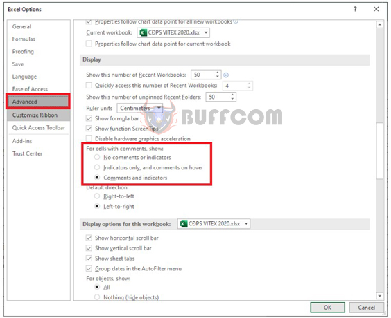 How to edit hide or show comments in Excel spreadsheets