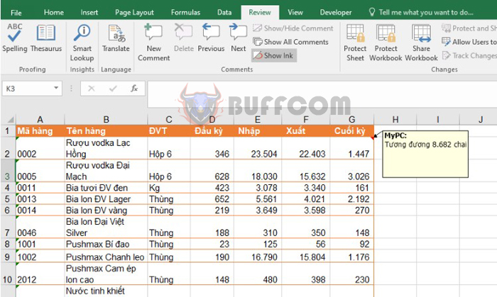 How to edit hide or show comments in Excel spreadsheets