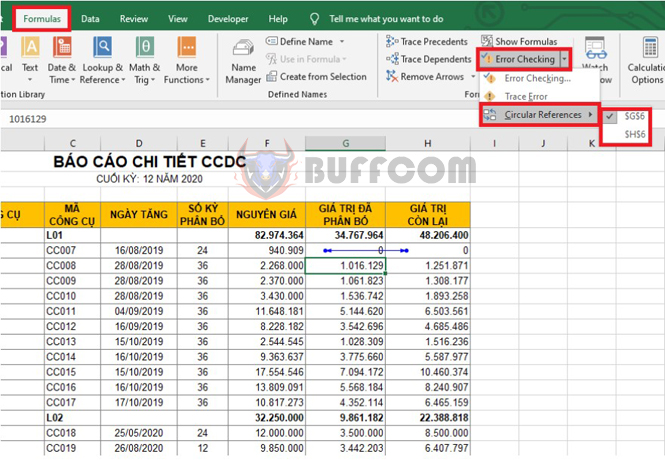 How to fix Circular Reference errors in Excel