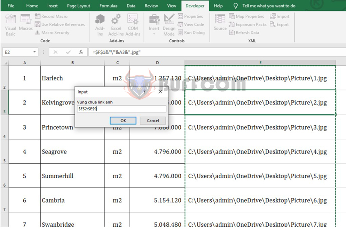 How to insert multiple images into cells in Excel