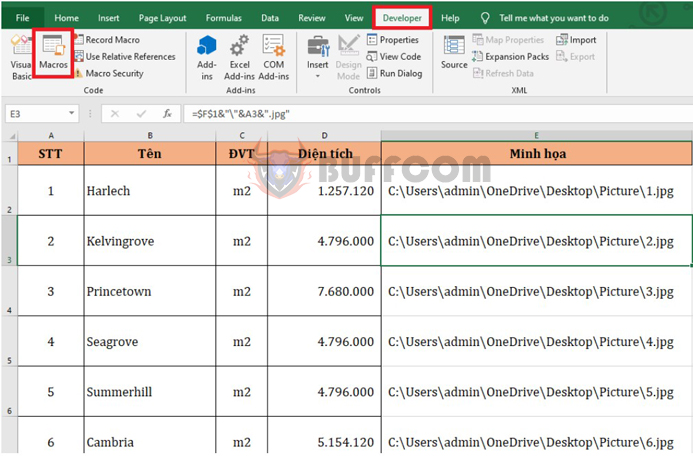 How to insert multiple images into cells in Excel