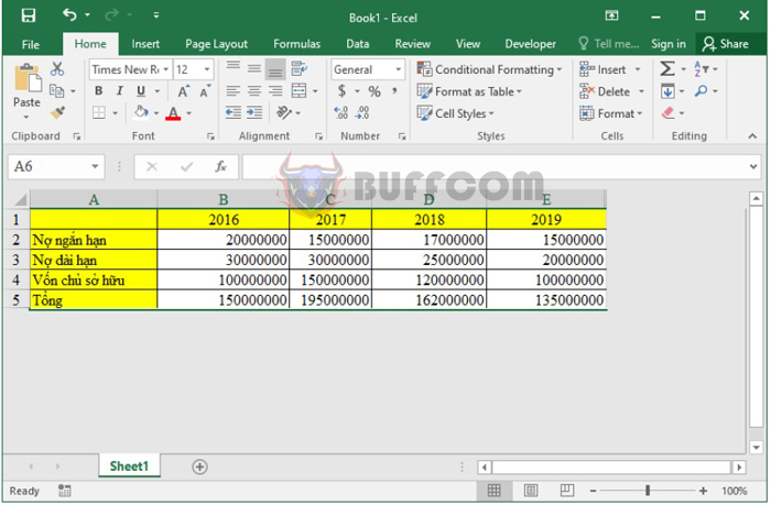 How to limit the working area in Excel