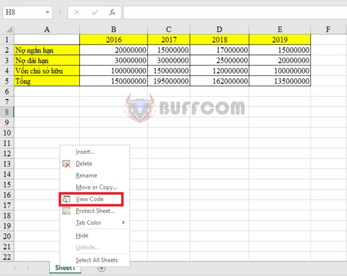 How to limit the working area in Excel