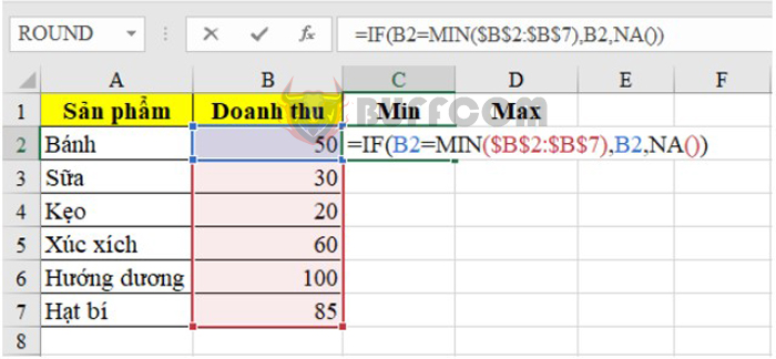 How to mark the minimum/maximum value in an Excel chart?