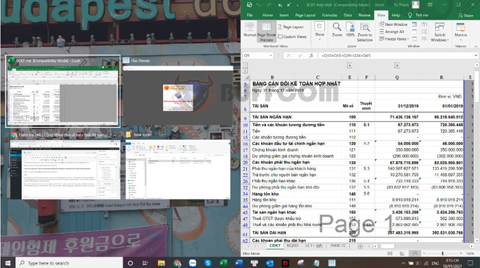 How to open 2 Excel files simultaneously on the screen for easy comparison