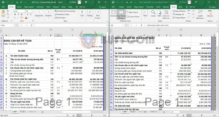 How to open 2 Excel files simultaneously on the screen for easy comparison