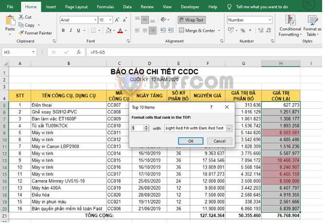 How to quickly find the maximum and minimum values in an Excel data table