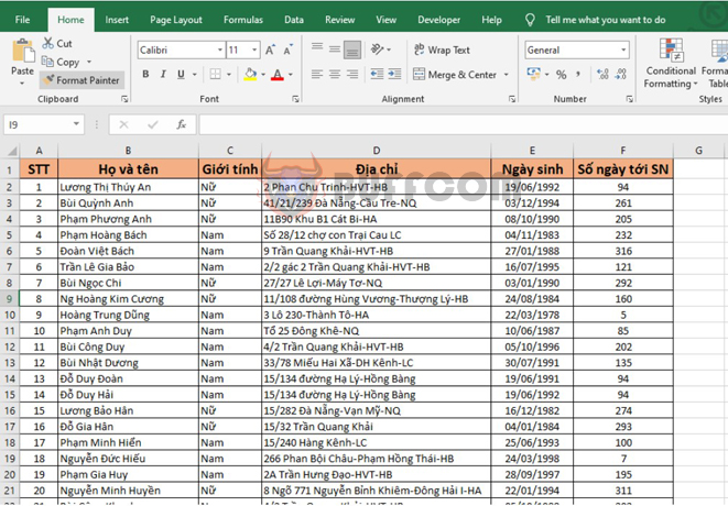 How to reverse data in a column on Excel