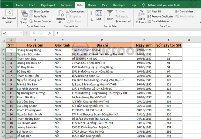 How to reverse data in a column on Excel