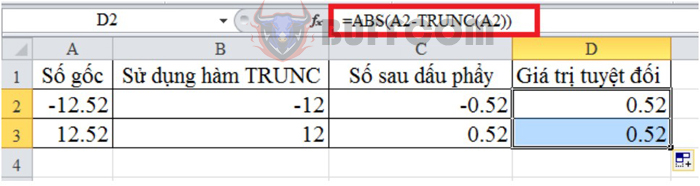 How to separate the number before and after the comma in Excel