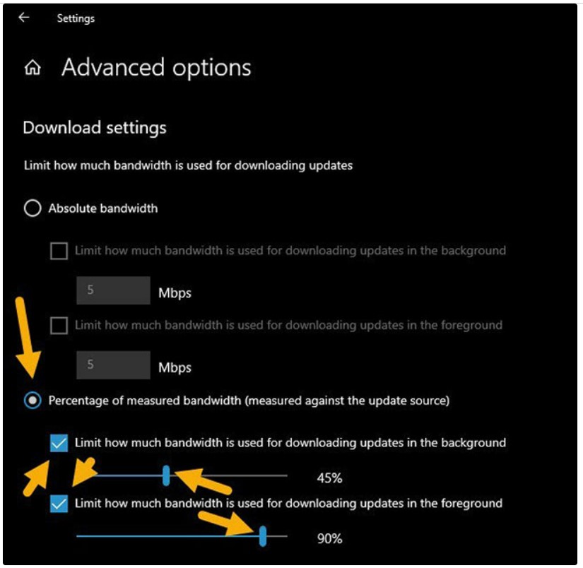 How to set download bandwidth limit for Windows Updates in Windows 10 4