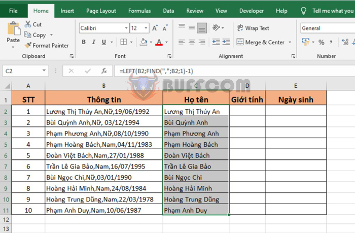 How to split text string by comma or space in Excel