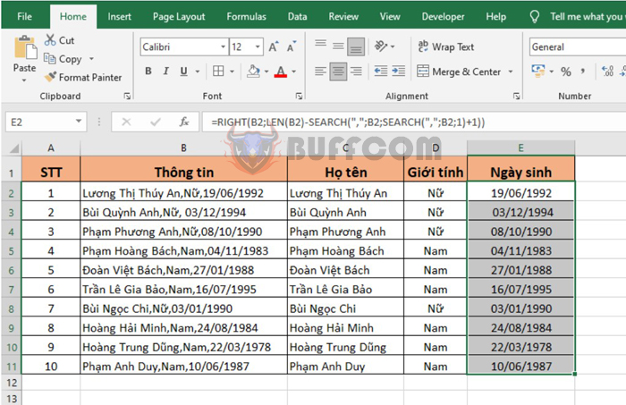 How to split text string by comma or space in Excel