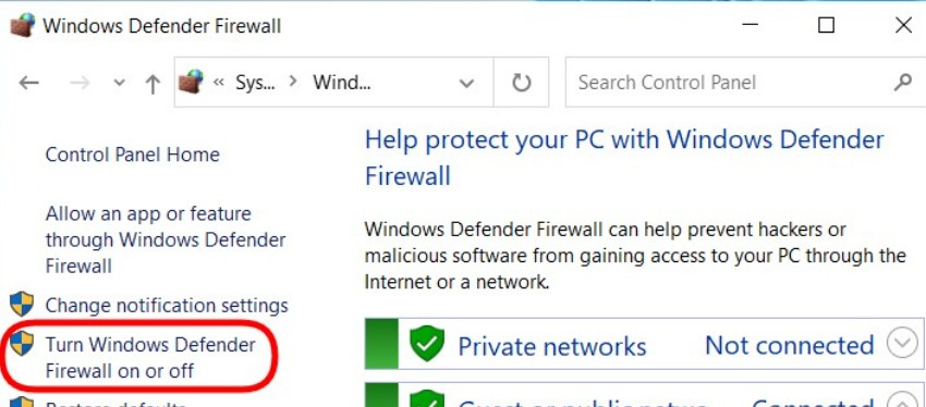 How to turn off Windows 10 Firewall 4