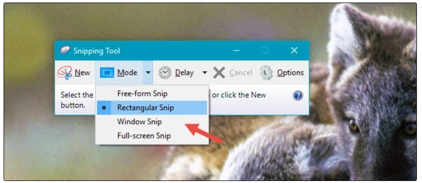 How to use Snipping Tool on Windows 10 9