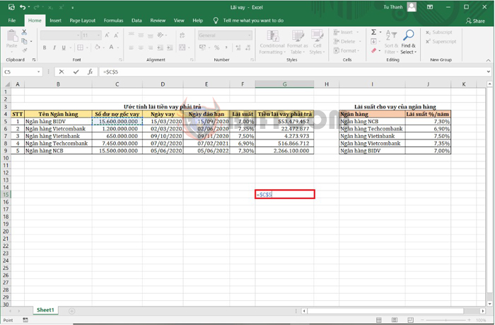 How to use/convert Absolute Reference-Relative Reference in Excel