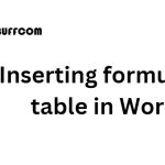 Inserting formulas into a table in Word 2013