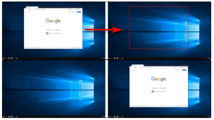 Moving a window to another screen on Windows 10 2