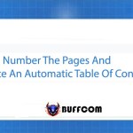 Number The Pages And Create An Automatic Table Of Contents In Word