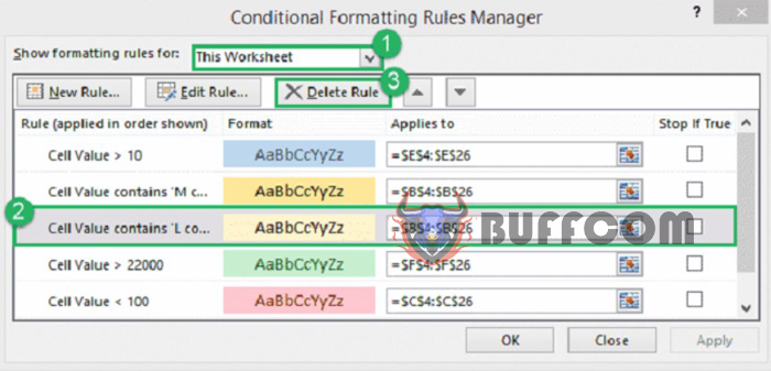 Removing Conditional Formatting Rules 3