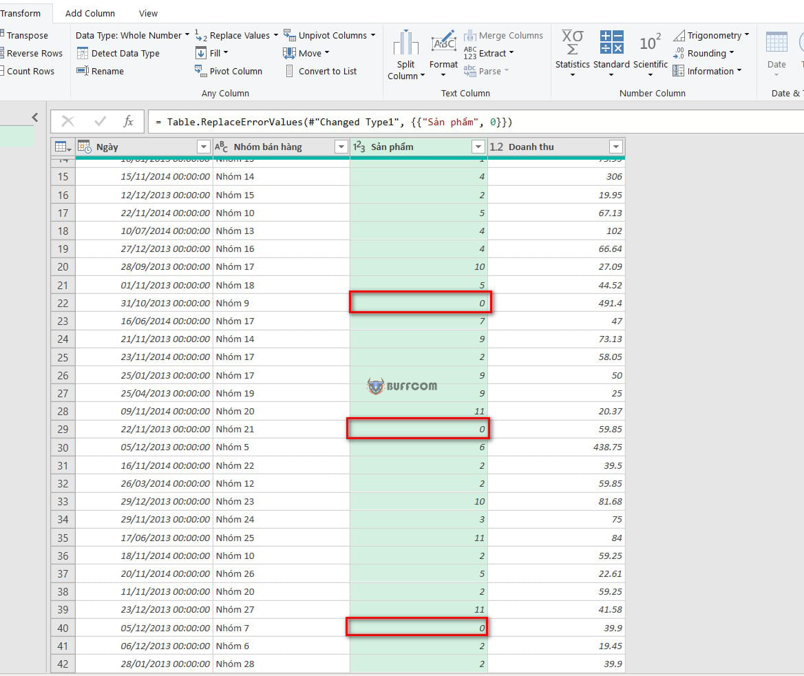 Replacing Values in the Source Query in Excel