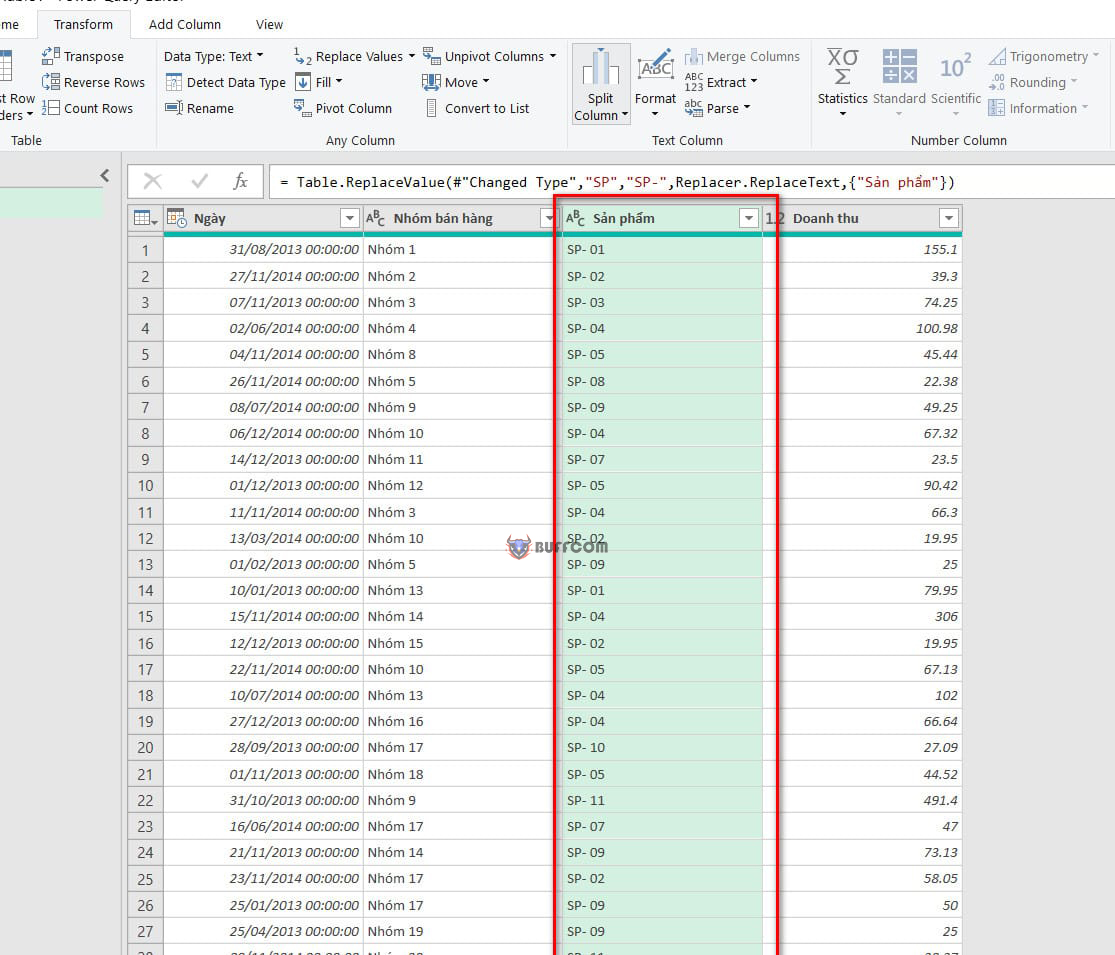 Replacing Values in the Source Query in Excel