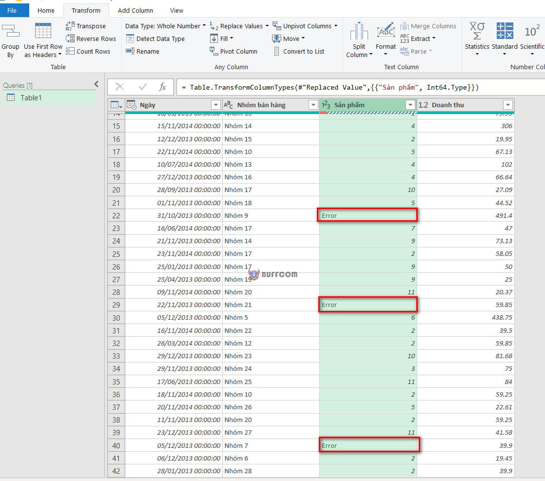 Replacing Values in the Source Query in Excel