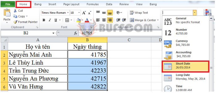 Simple way to convert number series to dates in