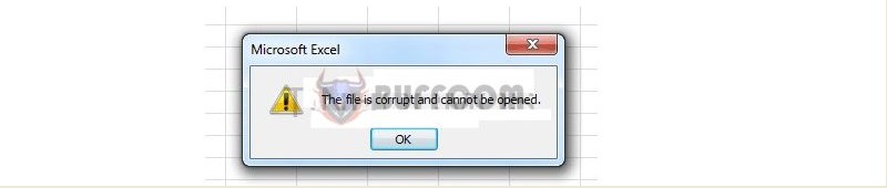 The file is corrupted and cannot be opened
