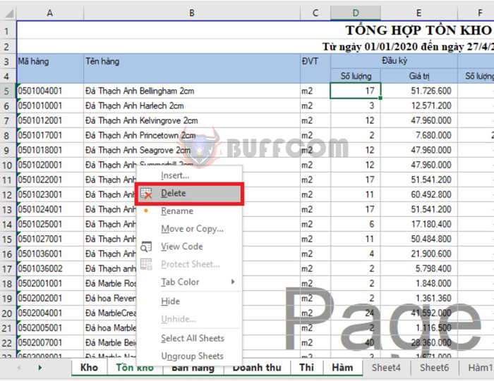 Tip for easily deleting multiple Excel sheets at once