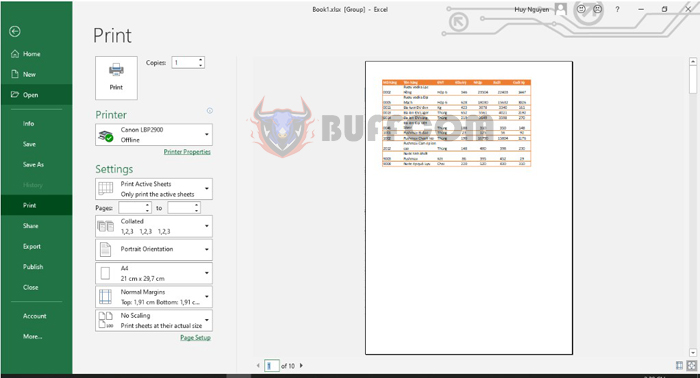 Tips for printing multiple sheets at the same time in Excel