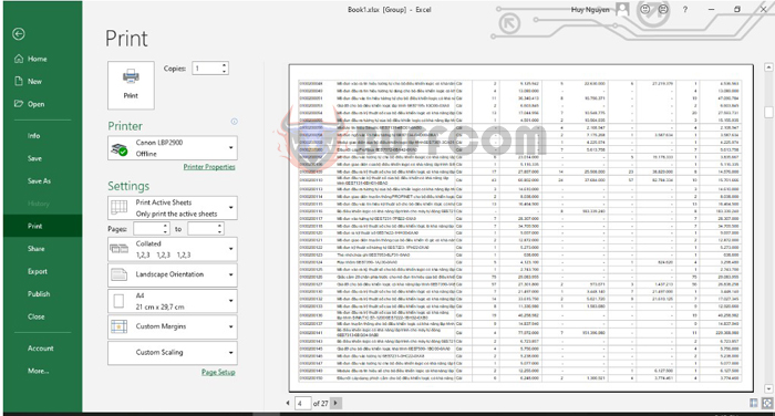 Tips for printing multiple sheets at the same time in Excel