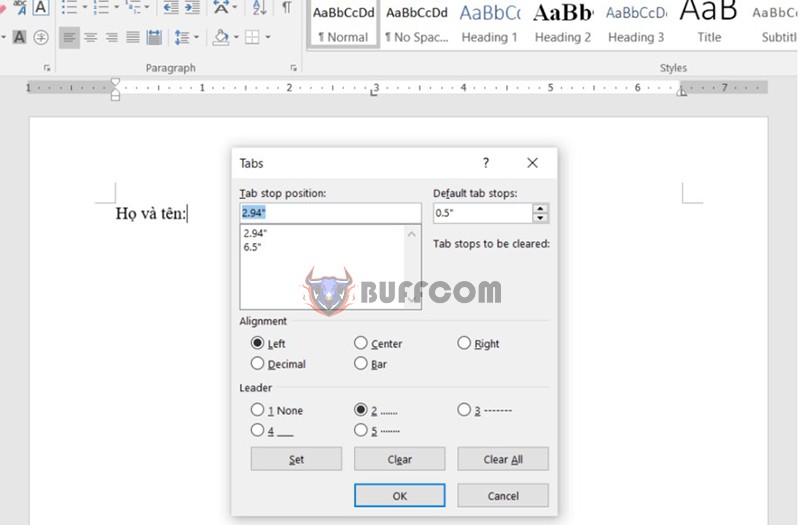 Using Tab In Word 3