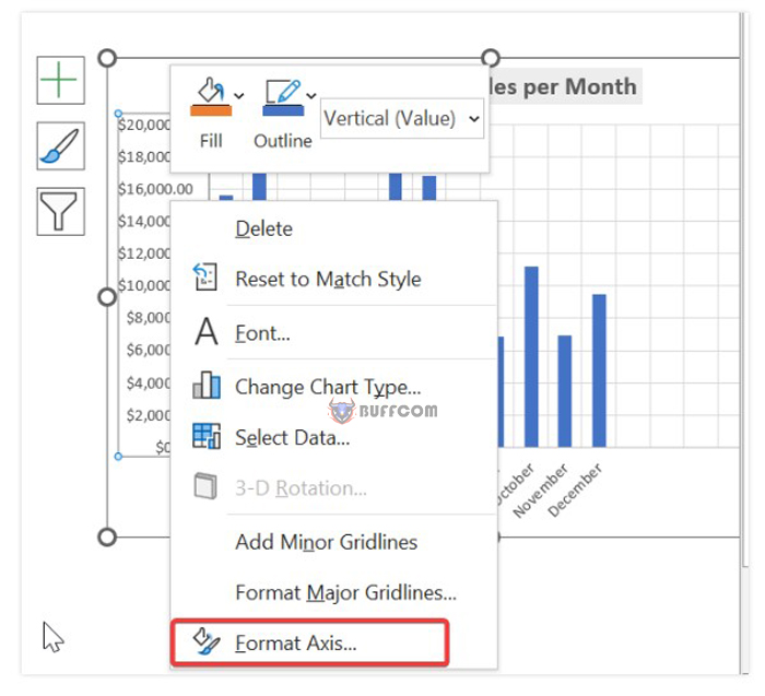 How to automatically adjust chart axis scaling in Excel