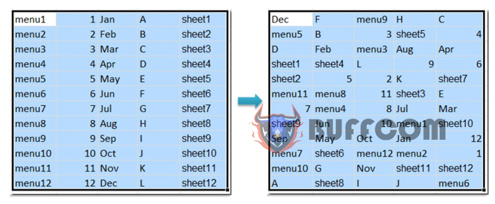 Quickly sort or select random cells, rows, and columns in Excel