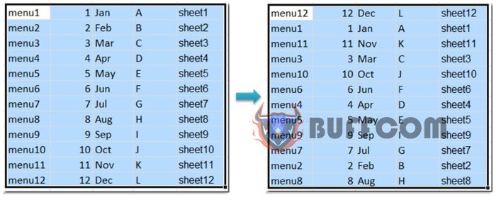 Quickly sort or select random cells, rows, and columns in Excel