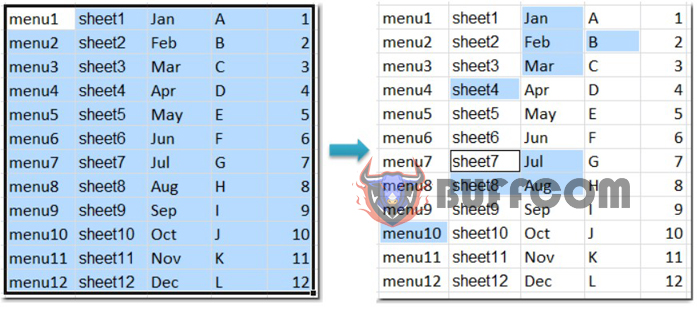 Quickly sort or select random cells, rows, and columns in Excel