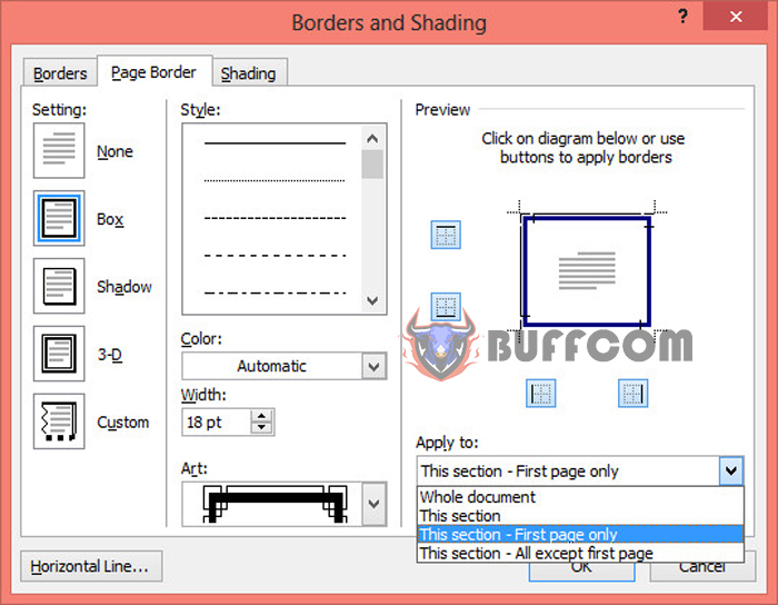 Guide on how to create beautiful and standard borders for Word