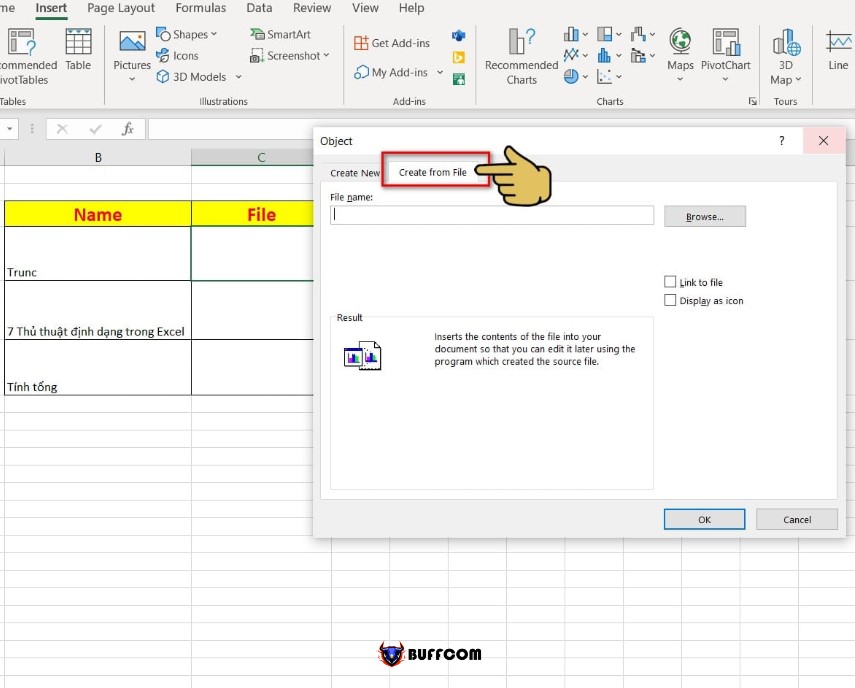 Attach Professional Files in Excel